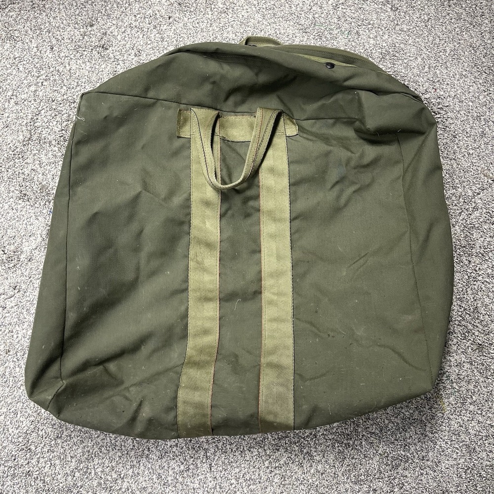 Vintage US Military Kit Bag Flyers Men Large Green Duffel